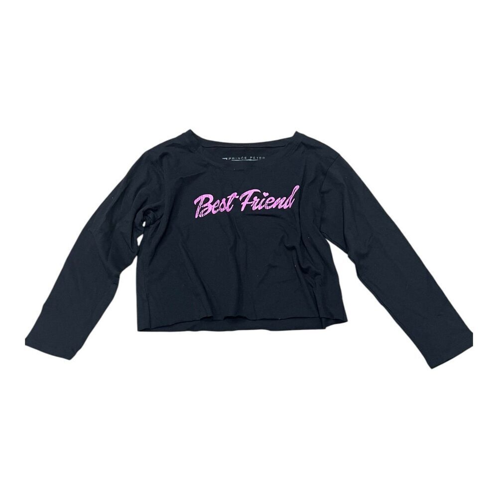 Prince Peter Collection Black Cropped Best Friend Top L